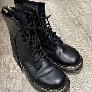 Dr. Martens Black Combat Boots Ladies 7 NWOT